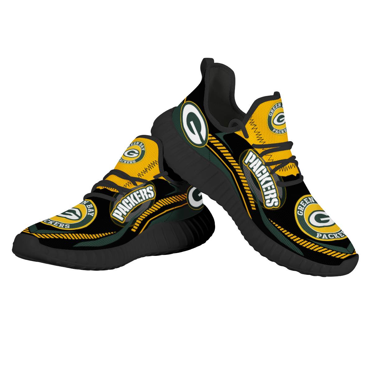 Women's NFL Green Bay Packers Mesh Knit Sneakers/Shoes 004